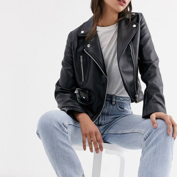ASOS leather biker jacket - Picture 3 of 3